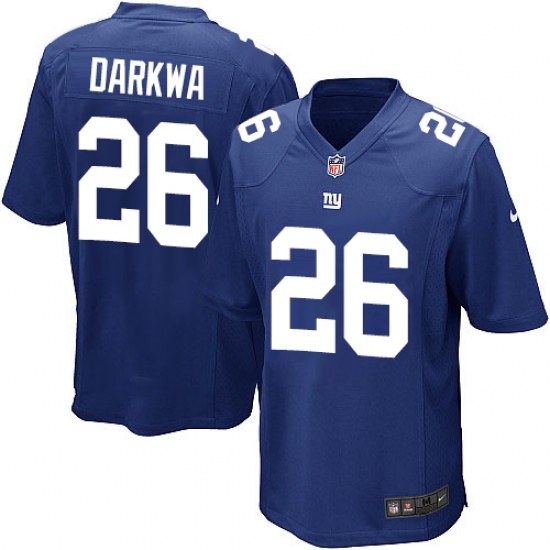 Men's Nike New York Giants #26 Orleans Darkwa Game Royal Blue Team Color NFL Jersey - Ujersey