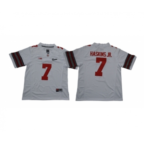 Ohio State Buckeyes 7 Dwayne Haskins White With Diamond Logo College Football Jersey - Ujersey