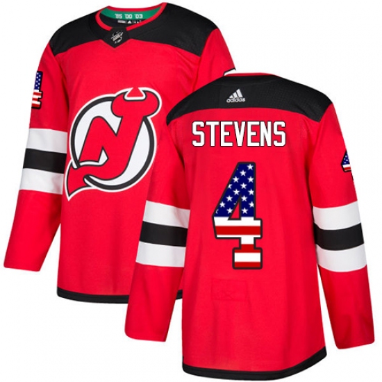 Youth Adidas New Jersey Devils #4 Scott Stevens Authentic Red USA Flag Fashion NHL Jersey - Ujersey