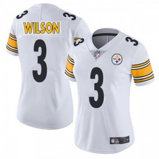 Women Pittsburgh Steelers #3 Russell Wilson Black F U S E Vapor Untouchable Limited Football Stitched Jersey - Ujersey