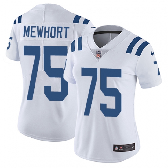 Women's Nike Indianapolis Colts #75 Jack Mewhort Elite White NFL Jersey - Ujersey