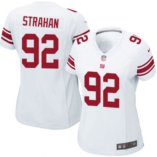 Women's Nike New York Giants #92 Michael Strahan Game White NFL Jersey - Ujersey