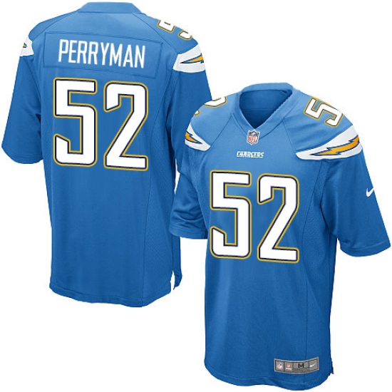 Men's Nike Los Angeles Chargers #52 Denzel Perryman Game Electric Blue Alternate NFL Jersey - Ujersey