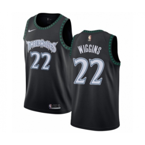 Men's Nike Minnesota Timberwolves #22 Andrew Wiggins Swingman Black Hardwood Classics Jersey - Ujersey