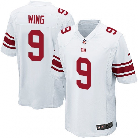 Men's Nike New York Giants #9 Brad Wing Game White NFL Jersey - Ujersey
