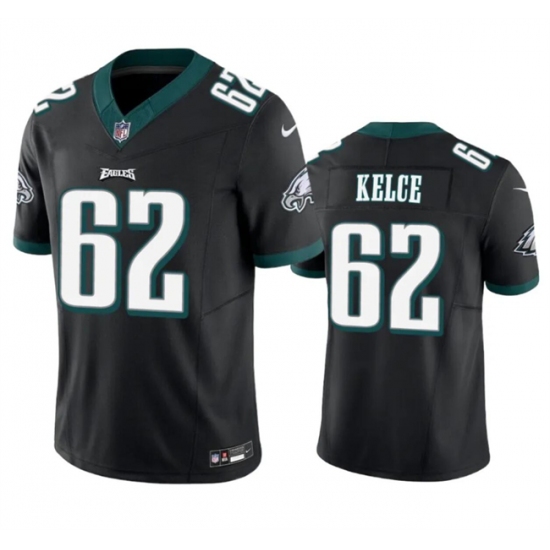 Youth Philadelphia Eagles #62 Jason Kelce Black 2023 F.U.S.E Vapor Untouchable Limited Football Stitched Jersey - Ujersey