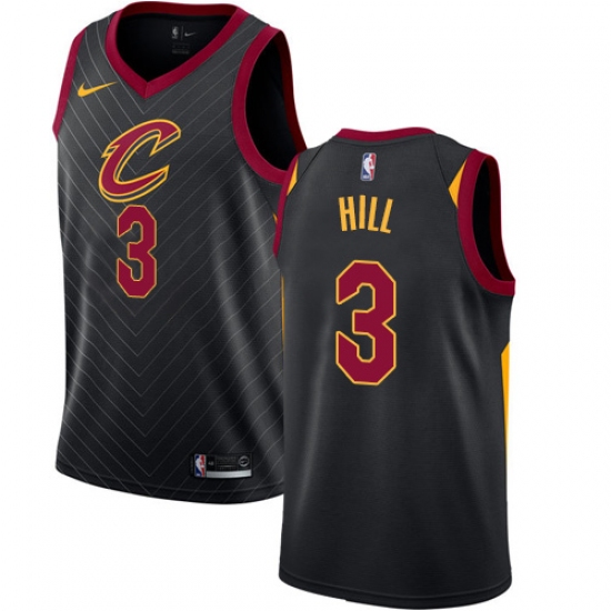 Youth Nike Cleveland Cavaliers #3 George Hill Swingman Black NBA Jersey Statement Edition - Ujersey