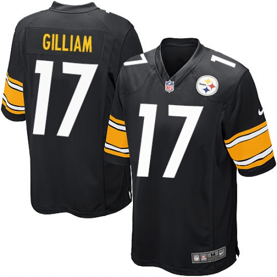 Men's Nike Pittsburgh Steelers #17 Joe Gilliam Game Black Team Color NFL Jersey - Ujersey