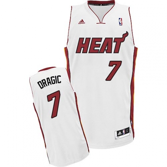 Men's Adidas Miami Heat #7 Goran Dragic Swingman White Home NBA Jersey - Ujersey