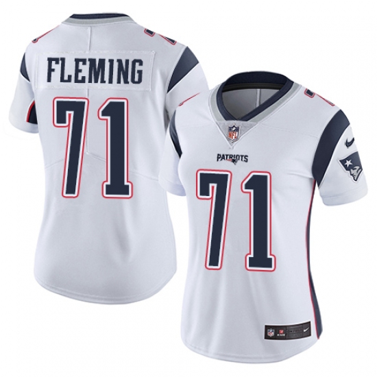 Women's Nike New England Patriots #71 Cameron Fleming White Vapor Untouchable Limited Player NFL Jersey - Ujersey