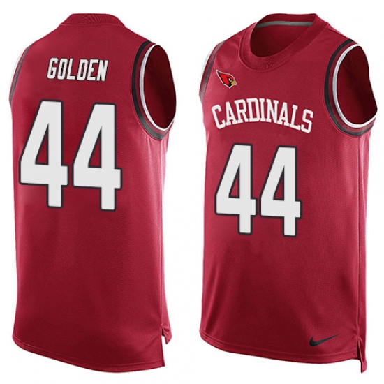 Men's Nike Arizona Cardinals #44 Markus Golden Limited Red Player Name & Number Tank Top NFL Jersey - Ujersey