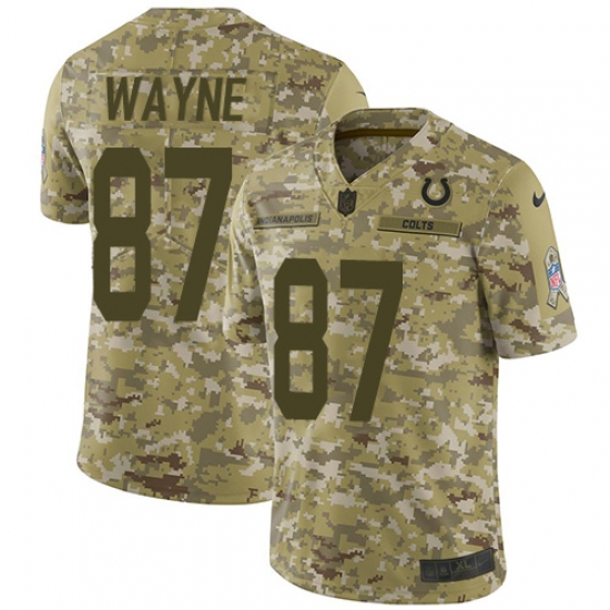 Youth Nike Indianapolis Colts #87 Reggie Wayne Limited Camo 2018 Salute to Service NFL Jersey - Ujersey