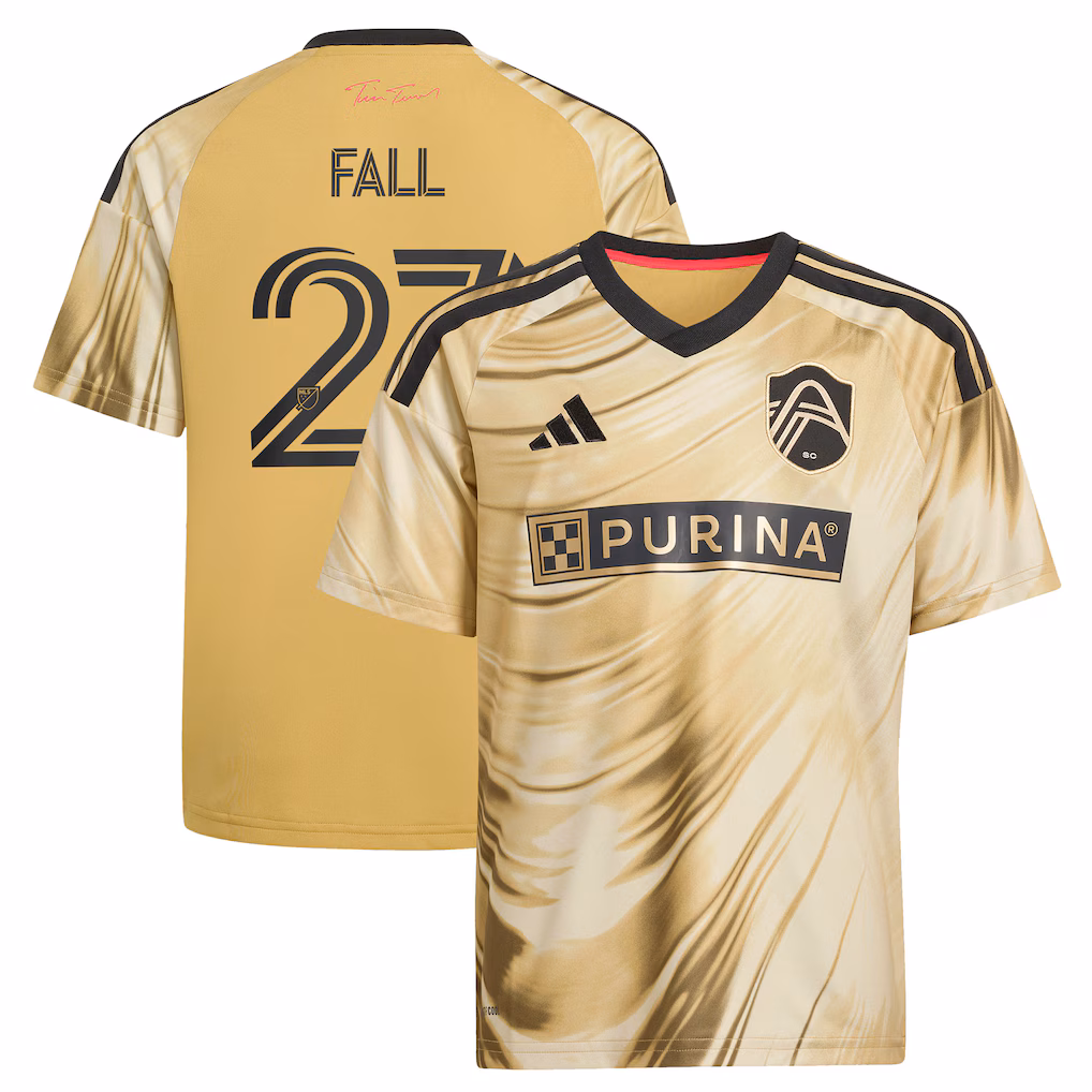 Youth St. Louis CITY SC Fallou Fall adidas Yellow 2026 The Tina Turner Kit Replica Jersey