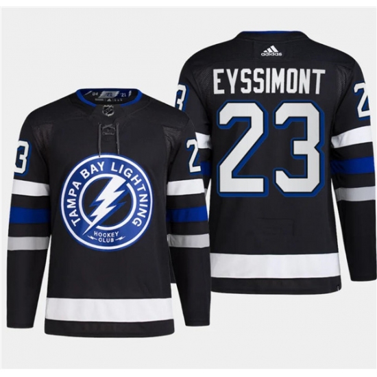 Men's Tampa Bay Lightning #23 Michael Eyssimont Black 2024 Stadium Series Stitched Jersey - Ujersey
