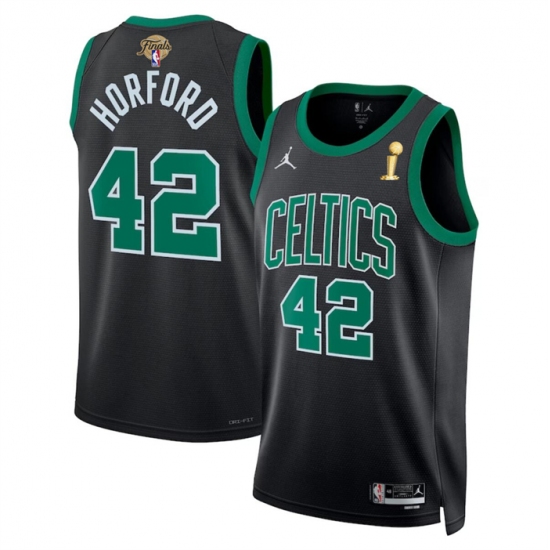 Men's Boston Celtics #42 Al Horford Black 2024 Finals Champions Statement Edition Stitched Basketball Jersey - Ujersey