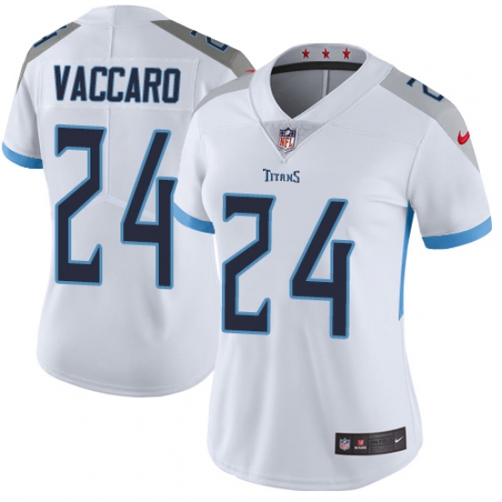 Women Nike Tennessee Titans #24 Kenny Vaccaro White Vapor Untouchable Limited Player NFL Jersey - Ujersey