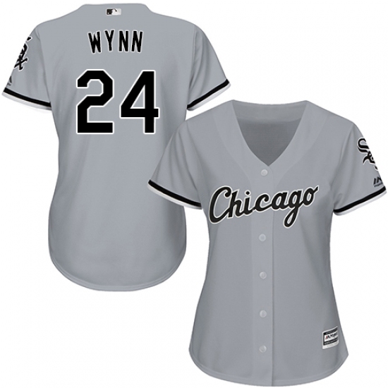 Women's Majestic Chicago White Sox #24 Early Wynn Authentic Grey Road Cool Base MLB Jersey - Ujersey