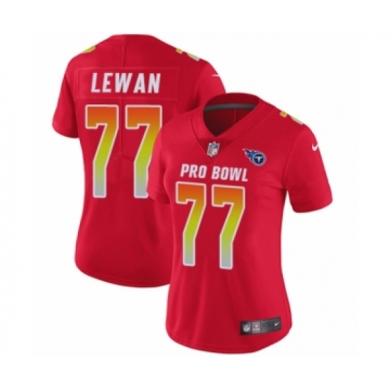 Women's Nike Tennessee Titans #77 Taylor Lewan Limited Red AFC 2019 Pro Bowl NFL Jersey - Ujersey