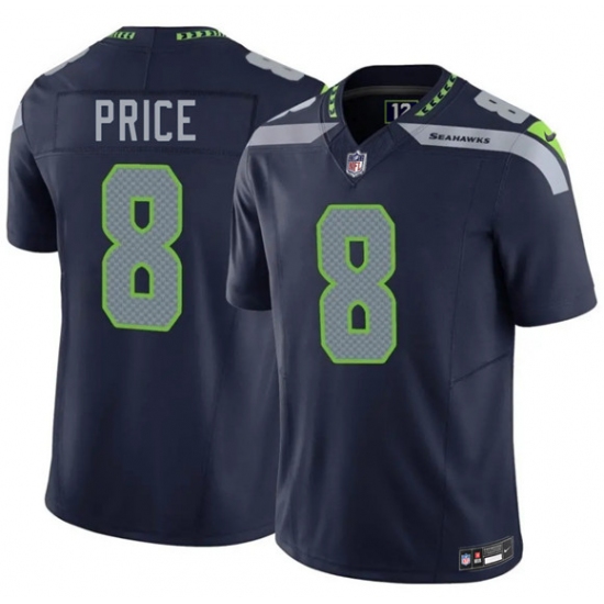 Men's Seattle Seahawks #8 Jadarian Price Navy 2026 F.U.S.E. Vapor Untouchable Limited Football Stitched Jersey - Ujersey