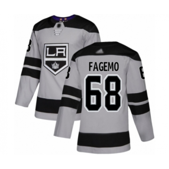 Youth Los Angeles Kings #68 Samuel Fagemo Authentic Gray Alternate Hockey Jersey - Ujersey