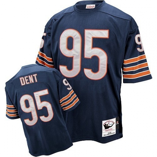 Mitchell and Ness Chicago Bears #95 Richard Dent Blue Team Color Authentic Throwback NFL Jersey - Ujersey
