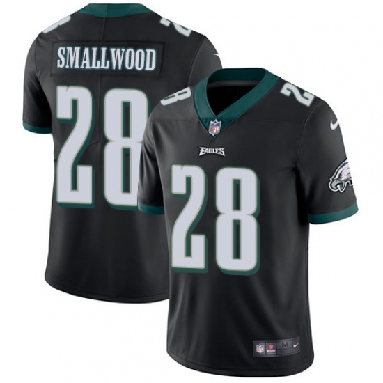 Men's Nike Philadelphia Eagles #28 Wendell Smallwood Black Alternate Vapor Untouchable Limited Player NFL Jersey - Ujersey