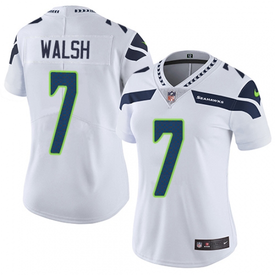Women's Nike Seattle Seahawks #7 Blair Walsh Elite White NFL Jersey - Ujersey
