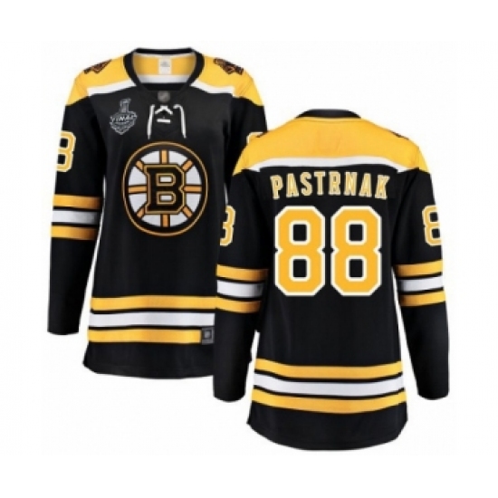 Women's Boston Bruins #88 David Pastrnak Authentic Black Home Fanatics Branded Breakaway 2019 Stanley Cup Final Bound Hockey Jersey - Ujersey