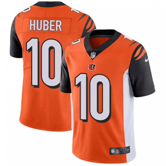 Men's Nike Cincinnati Bengals #10 Kevin Huber Vapor Untouchable Limited Orange Alternate NFL Jersey - Ujersey