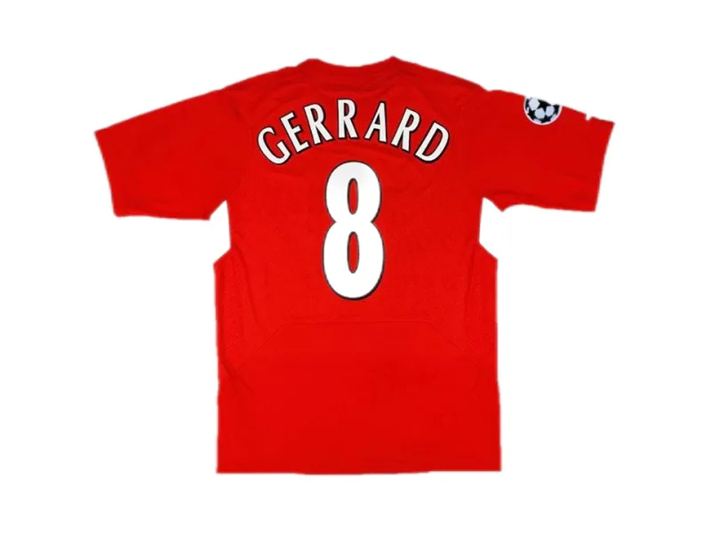 Gerrard #8 Liverpool Retro Football Jersey Home UCL Final Shirt 2004/05 - U-jersey
