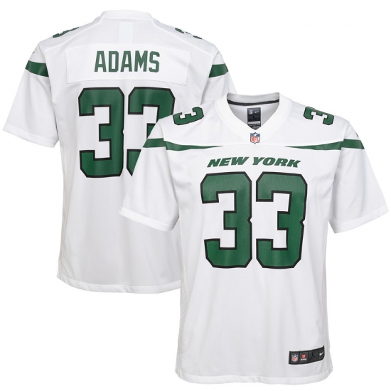 Youth  New York Jets #33 Jamal Adams  Nike Game Jersey - White - Ujersey