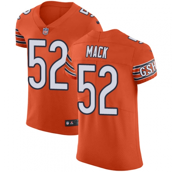 Men's Nike Chicago Bears #52 Khalil Mack Orange Alternate Vapor Untouchable Elite Player NFL Jersey - Ujersey