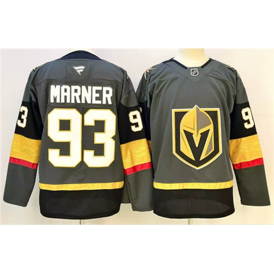 Men's Vegas Golden Knights #93 Mitch Marner Grey 2024-25 Stitched Hockey Jersey - Ujersey