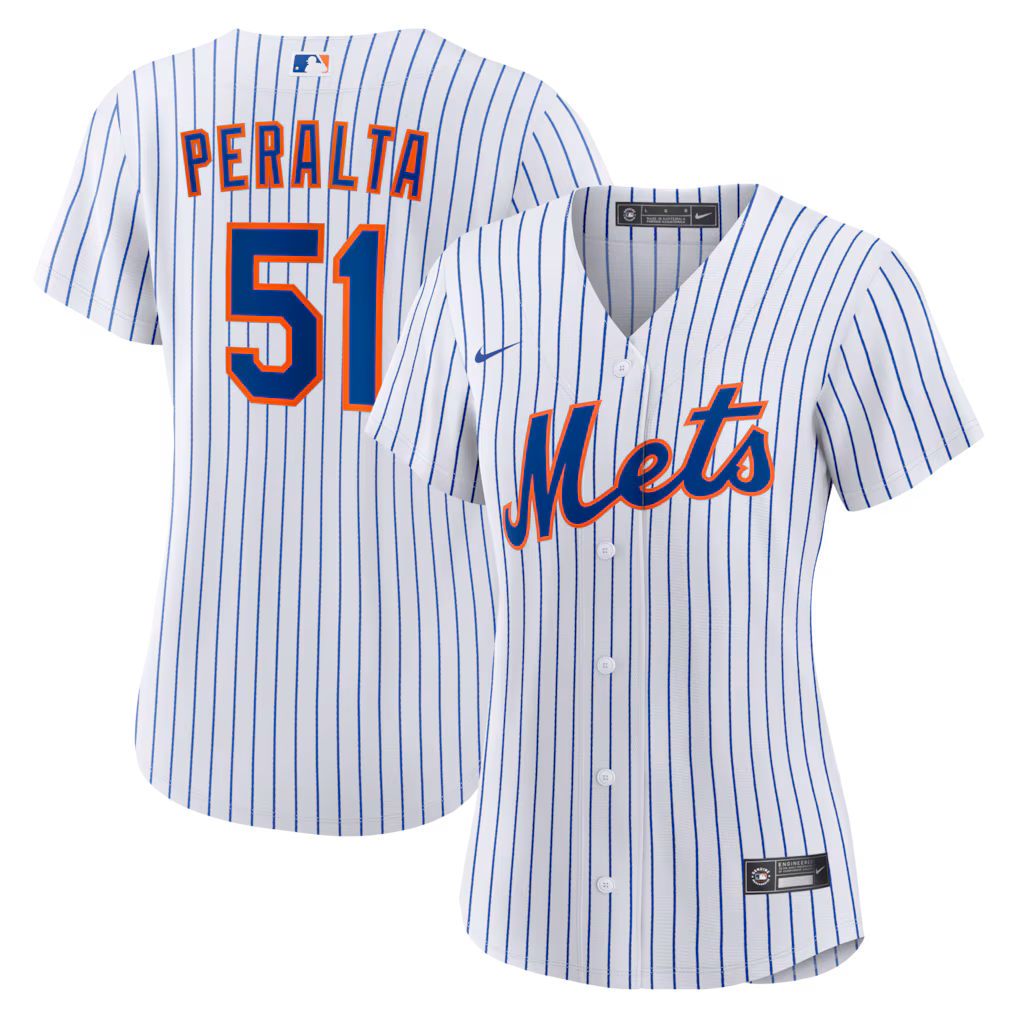 Women's New York Mets Freddy Peralta Nike White Home Replica Jersey - Ujersey NHL