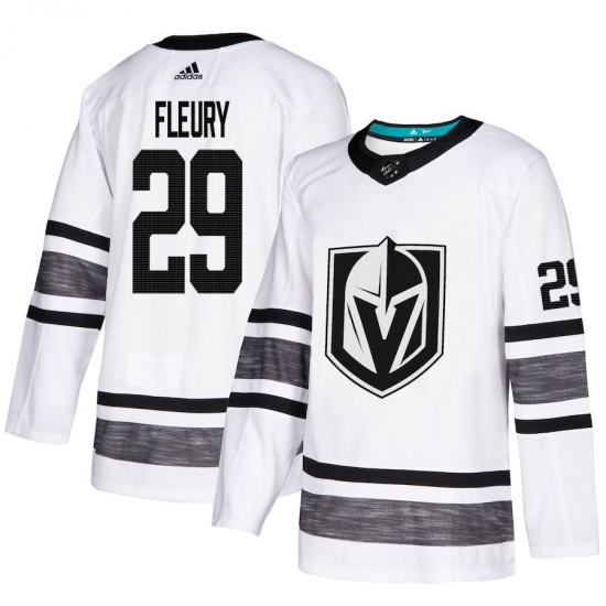 Men's Adidas Vegas Golden Knights #29 Marc-Andre Fleury White 2019 All-Star Game Parley Authentic Stitched NHL Jersey - Ujersey