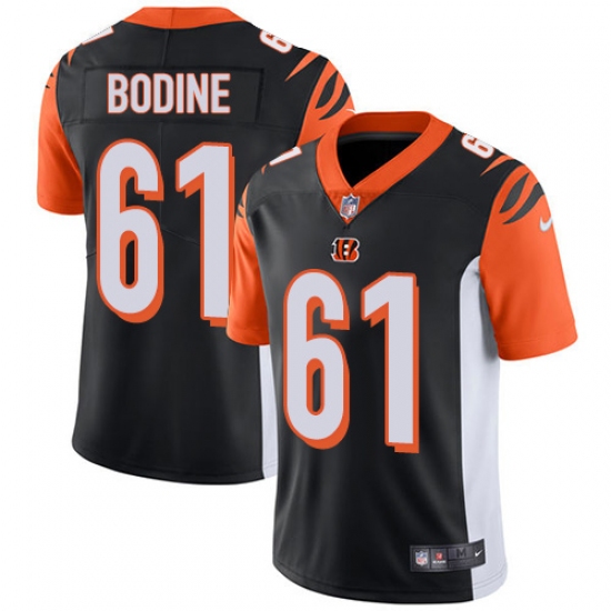 Youth Nike Cincinnati Bengals #61 Russell Bodine Vapor Untouchable Limited Black Team Color NFL Jersey