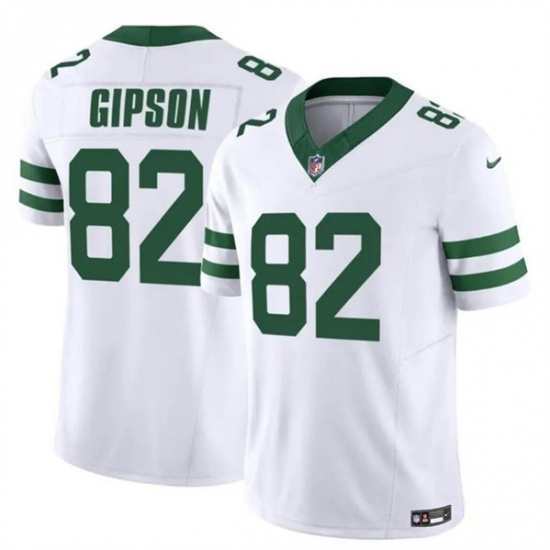 Men's New York Jets #82 Xavier Gipson 2023 F.U.S.E. White Throwback Vapor Untouchable Limited Football Stitched Jersey - Ujersey
