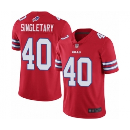 Men's Buffalo Bills #40 Devin Singletary Limited Red Rush Vapor Untouchable Football Jersey - Ujersey