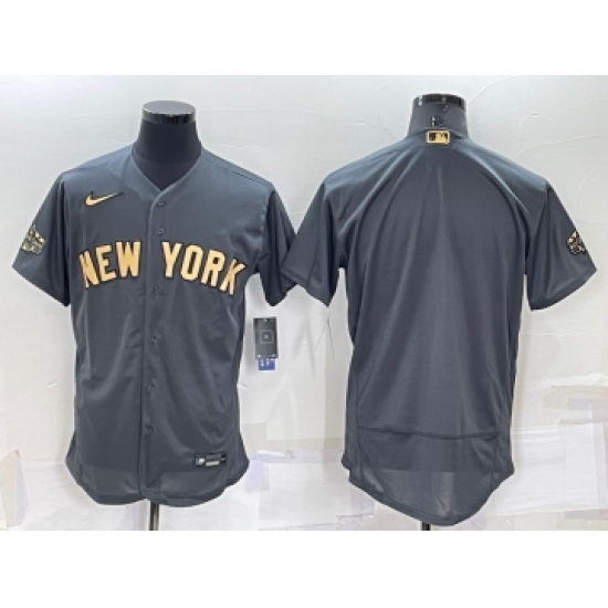 Men's New York Yankees Blank Grey 2022 All Star Stitched Flex Base Nike Jersey - Ujersey