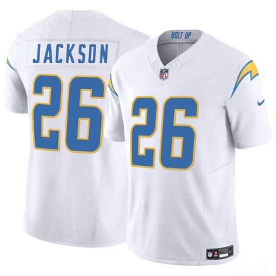 Men's Los Angeles Chargers #26 Donte Jackson White 2025 F.U.S.E. Vapor Limited Football Stitched Jersey - Ujersey