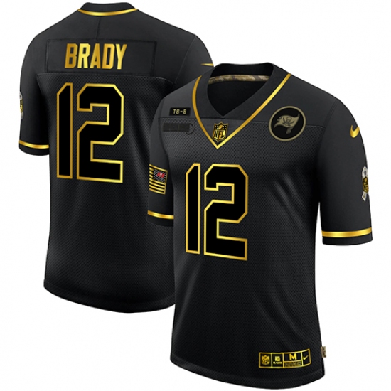 Men's Tampa Bay Buccaneers #12 Tom Brady Olive Gold Nike 2020 Salute To Service Limited Jersey - Ujersey