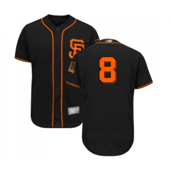 Men's San Francisco Giants #8 Gerardo Parra Black Alternate Flex Base Authentic Collection Baseball Jersey - Ujersey