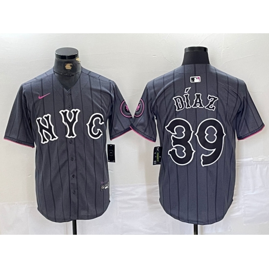 Mens New York Mets #39 Edwin Diaz Gray 2024 City Connect Cool Base Jersey - Ujersey