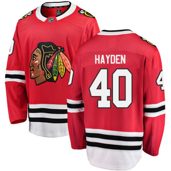 Youth Chicago Blackhawks #40 John Hayden Fanatics Branded Red Home Breakaway NHL Jersey - Ujersey