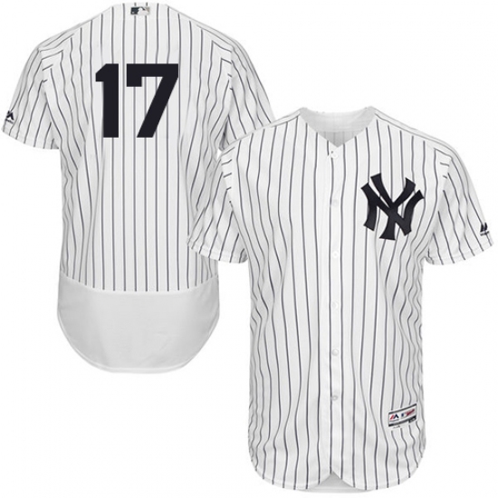 Men's Majestic New York Yankees #17 Matt Holliday White/Navy Flexbase Authentic Collection MLB Jersey - Ujersey