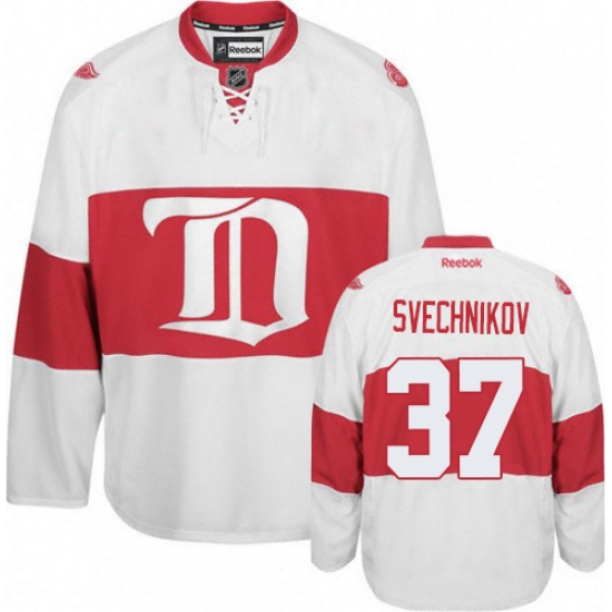 Youth Reebok Detroit Red Wings #37 Evgeny Svechnikov Authentic White Third NHL Jersey - Ujersey