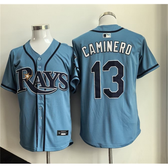 Men's Tampa Bay Rays #13 Junior Caminero Blue 2026 Limited Stitched Baseball Jersey - Ujersey