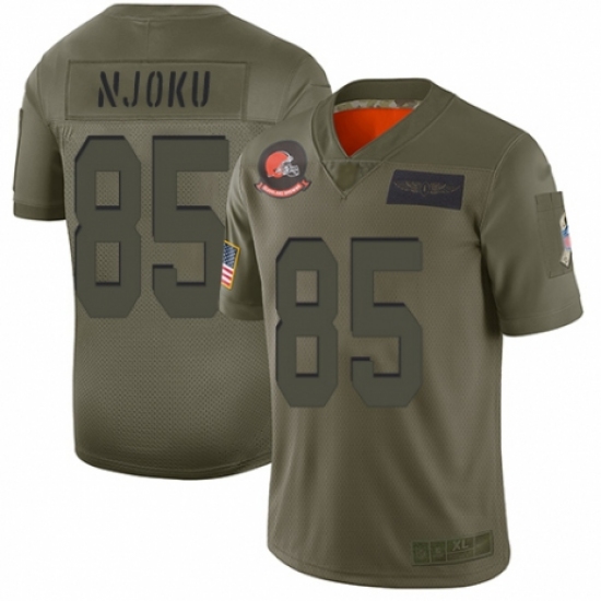 Youth Cleveland Browns #85 David Njoku Limited Camo 2019 Salute to Service Football Jersey - Ujersey
