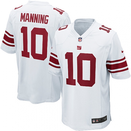 Men's Nike New York Giants #10 Eli Manning Game White NFL Jersey - Ujersey
