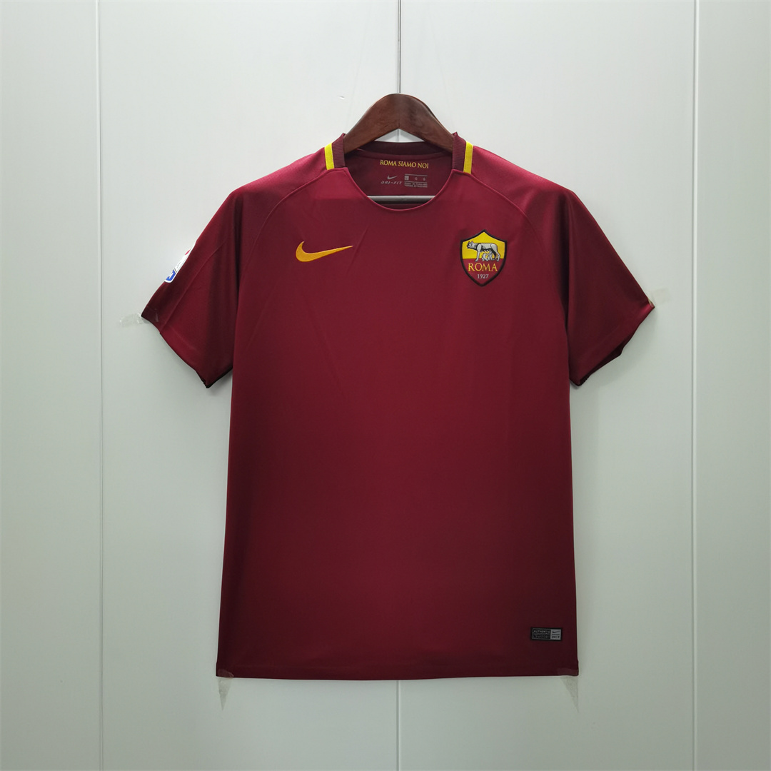 Roma Retro Soccer Jersey Home Custom Shirt 2017/18 - ujerseystore